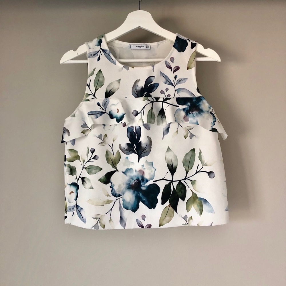 Mango flower print top